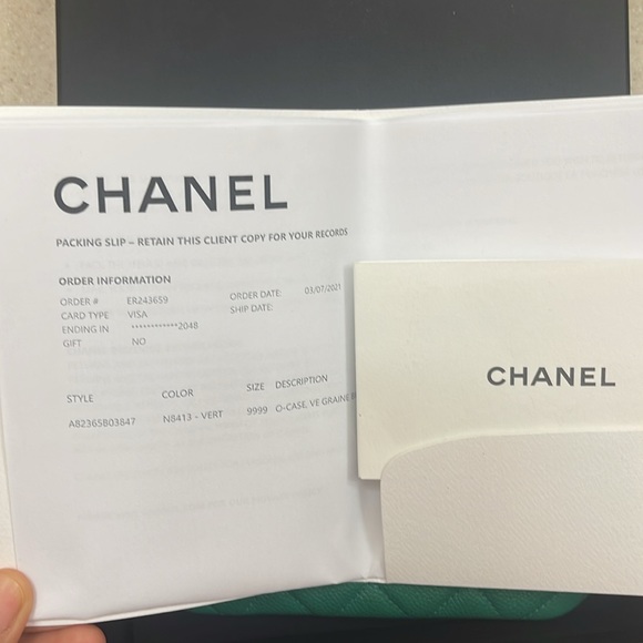 Chanel green Mini O Case. - Picture 11 of 11
